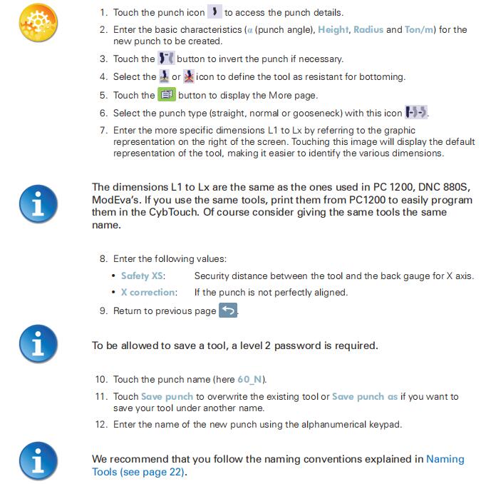 Hydraulic press brake CybTouch 8 controller Manual - Pictures 35 CybTouch 8 controller