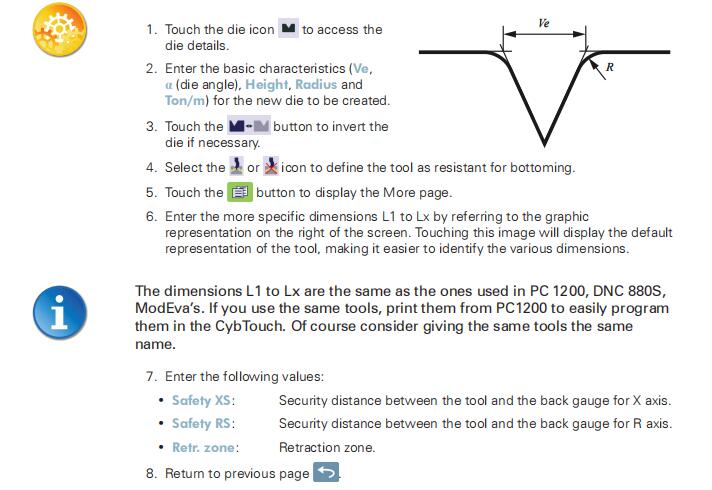 Hydraulic press brake CybTouch 8 controller Manual - Pictures 37 Hydraulic press brake CybTouch 8 controller Manual - 1 109