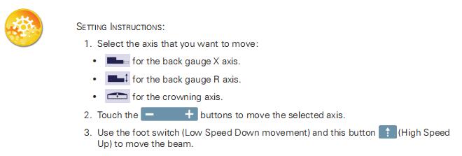Hydraulic press brake CybTouch 8 controller Manual - Pictures 16 CybTouch 8 controller