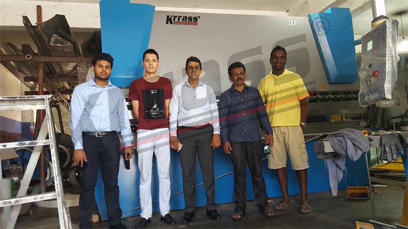 NC Press Brake in Sri Lanka customer become our sales agent after buying two sets of fabrication machinery - Sri Lanka customer become our sales agent after buying two sets of fabrication machinery