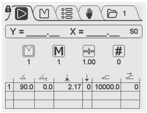 Инструкция по эксплуатации контроллера листогибочного пресса Delem DA41s - Фотографии 23 Инструкция по эксплуатации контроллера листогибочного пресса Delem DA41s - экран программирования изделия.