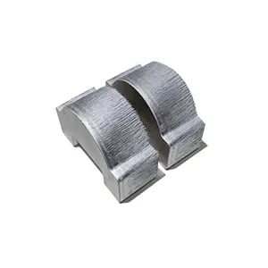 Découpe de blocs d'aluminium de 40 mm