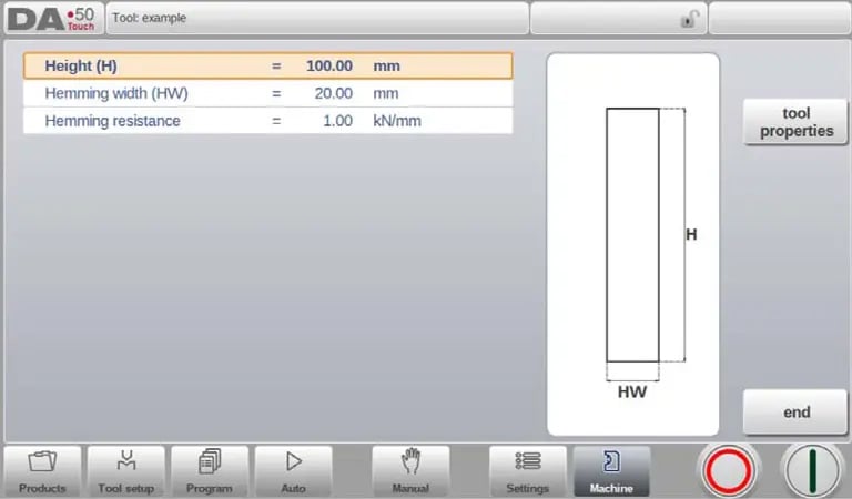 perfuração de dobra de bainha