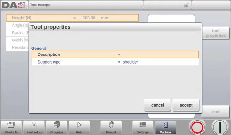 Instalação da prensa dobradeira chinesa DELEM DA53T (Configuração da ferramenta) - II - Propriedades da ferramenta de punção padrão