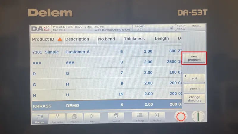 DELEM DA53T cnc press brake(arc bending) – IV - Pictures 1 Página de produtos do controlador DA-53T
