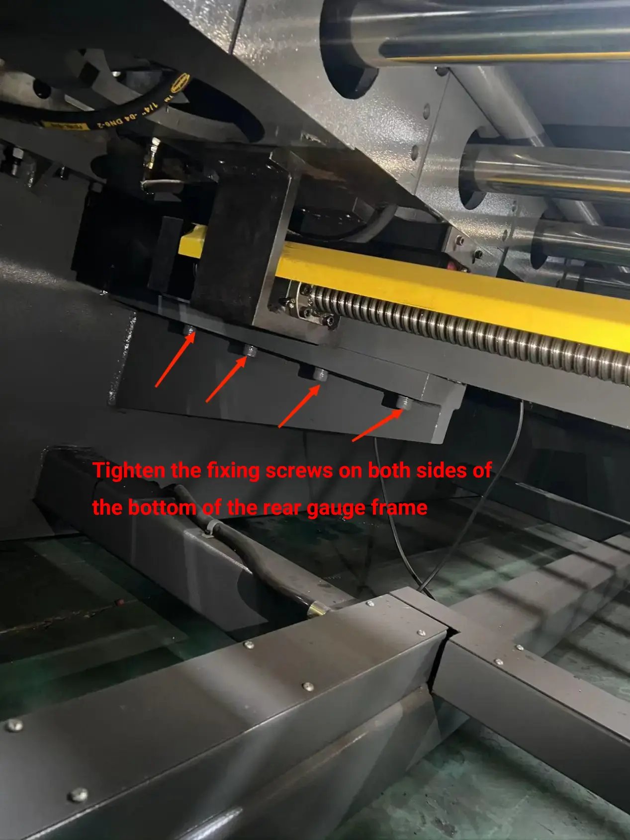 Install screws on both sides