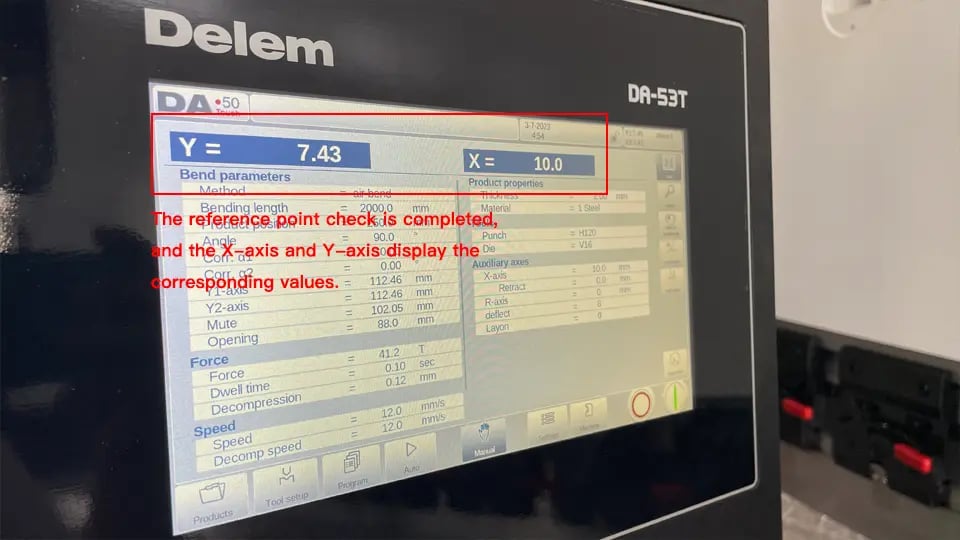 A verificação do ponto de referência foi concluída.