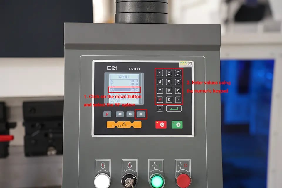Enter values using the numeric keypad