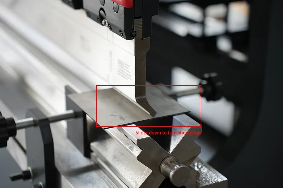 Slider down to transition point