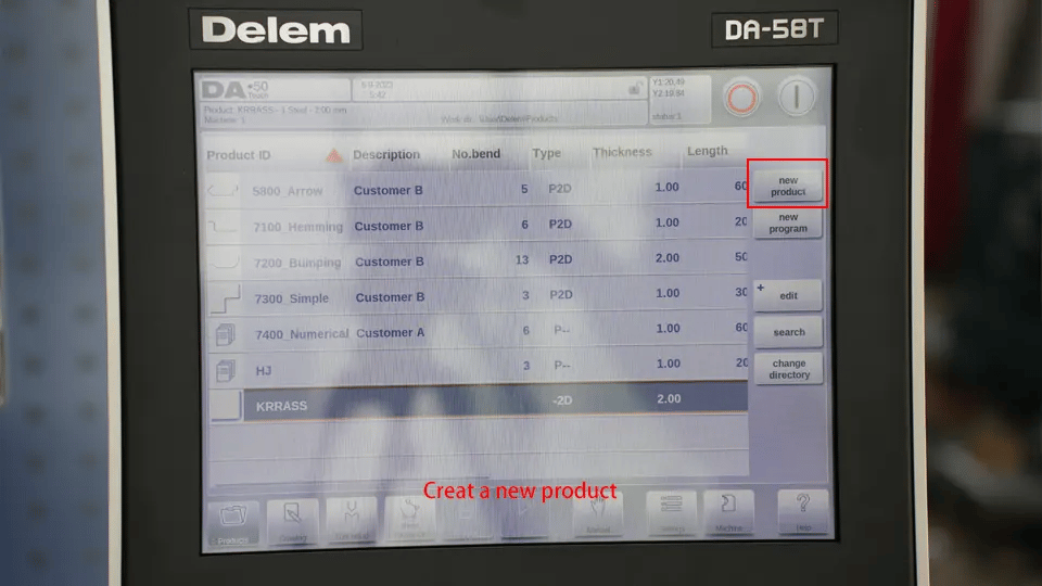 1. Criar um novo produto