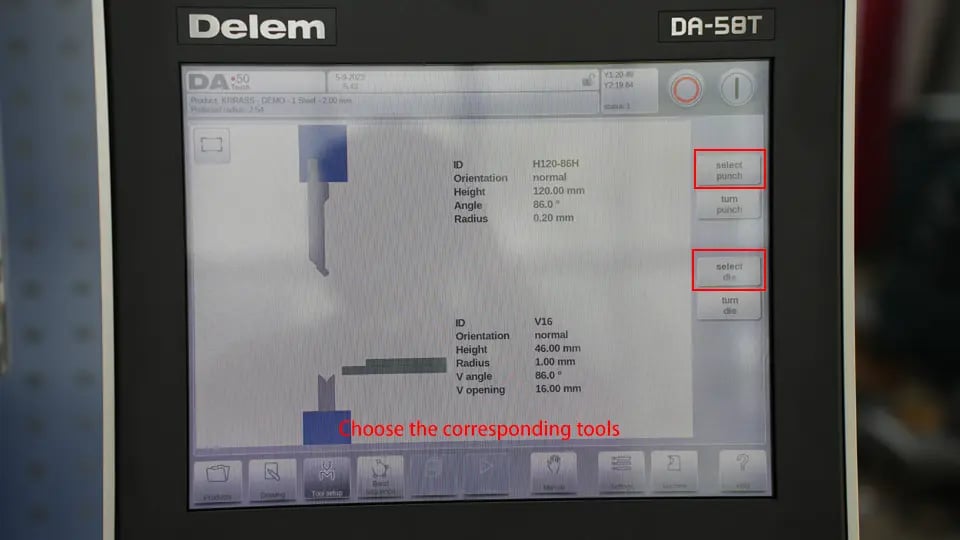 4. Escolha as ferramentas correspondentes.