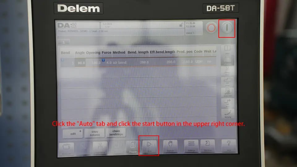 6. Clique na guia Automático e clique no botão Iniciar no canto superior direito.
