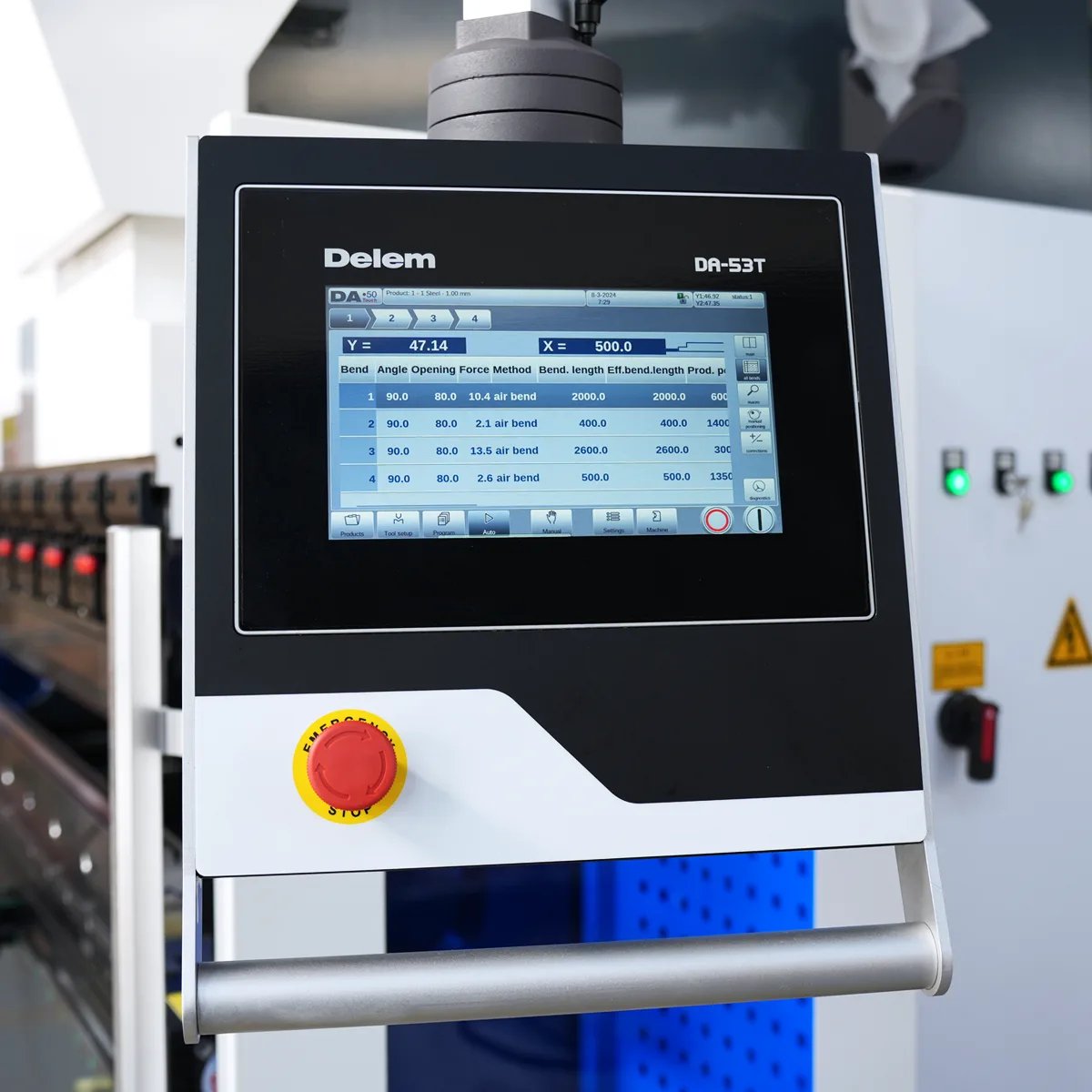 CNC Press Brake MB8-110T3200 4+1 Axis With DELEM DA53T controller - Pictures 3 DELEM DA-53T Control