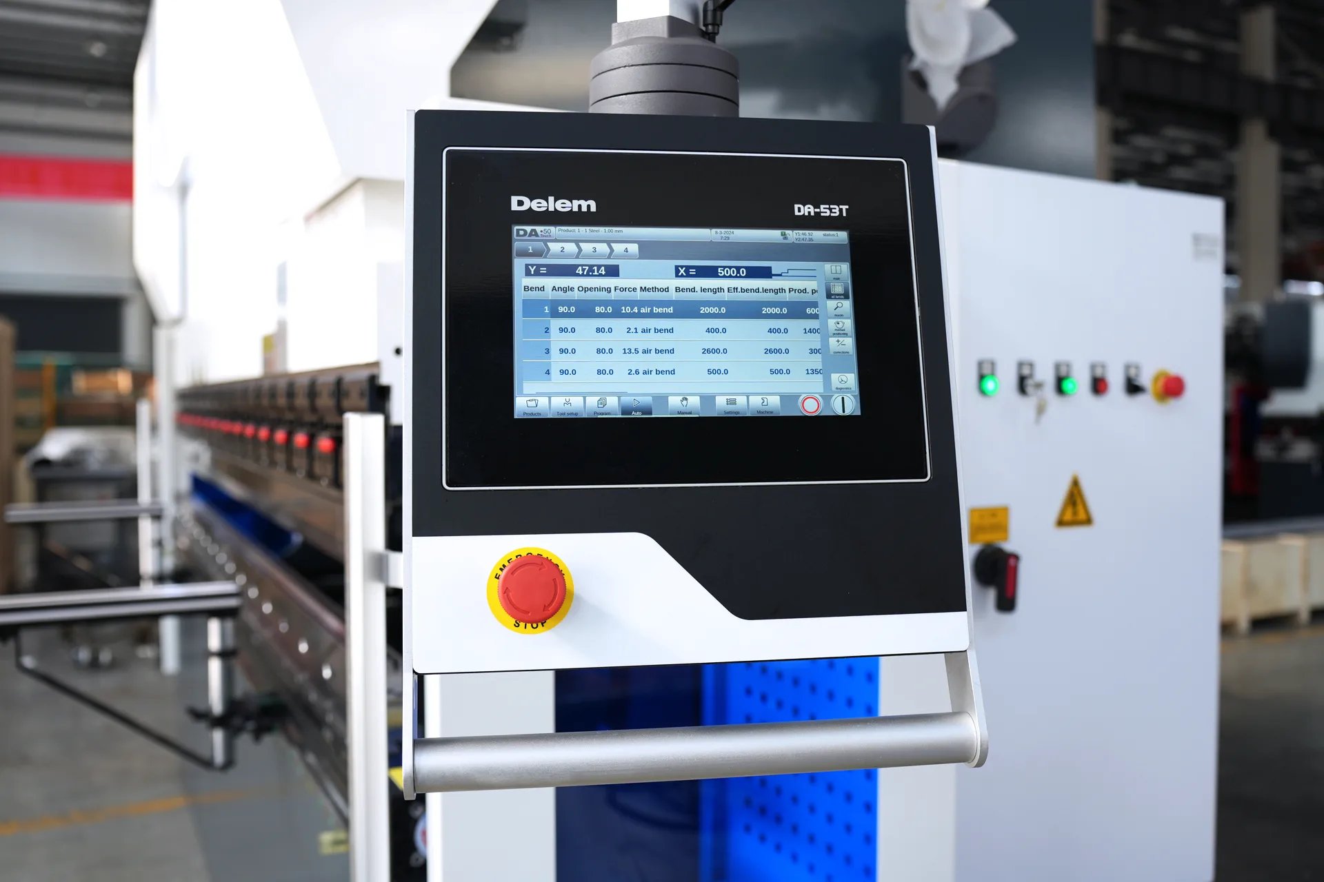 CNC Press Brake MB8-110T3200 4+1 Axis With DELEM DA53T controller - Pictures 6 DELEM DA-53T Control