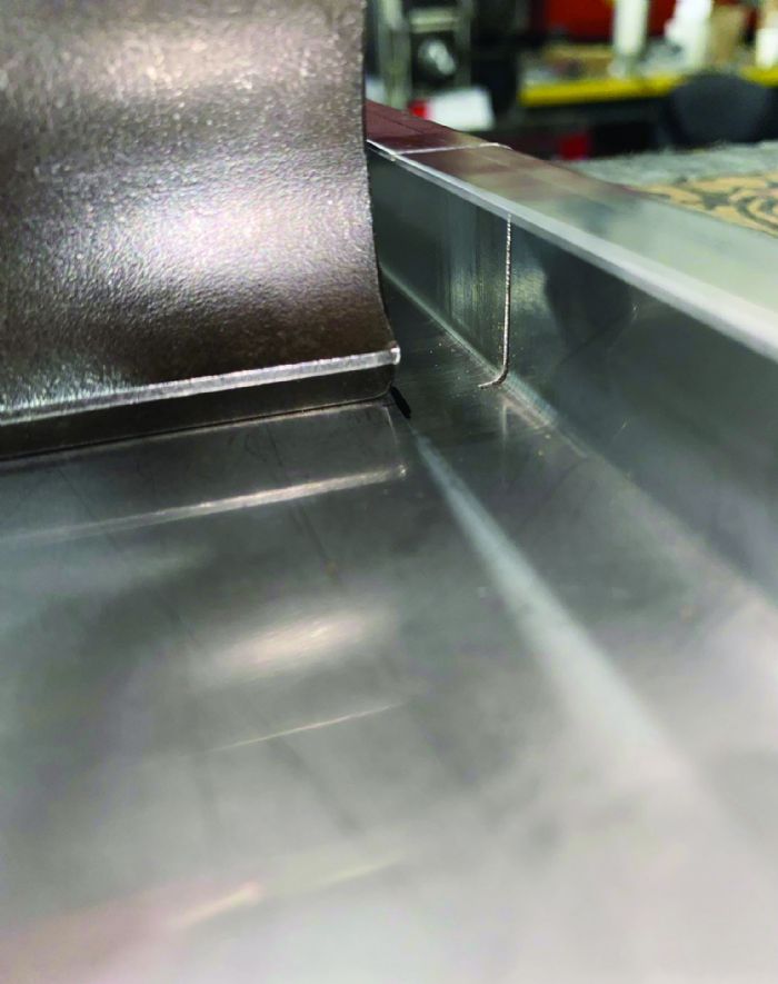 Fig 4 - Slit the bend line from the material edge to the end of the tool as an alternative to horn punches.