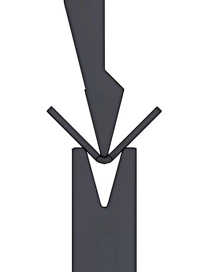 6 خرافات حول أدوات مكابس الثني: دحضها يساعدك على العمل بشكل أفضل - صور 5 الشكل 5: يمكن أن يبدو انحناء الهواء إلى نصف قطر يساوي سمك مادة واحدة حادًا إلى حد ما للعين المجردة، خاصة في المواد الرقيقة.